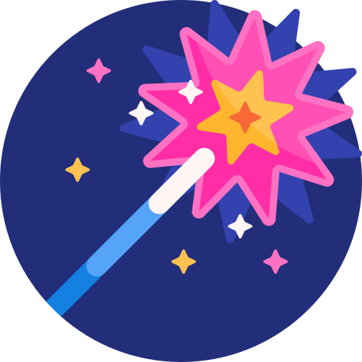 Magic wand Detailed Flat Circular Flat icon