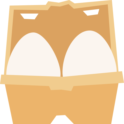 huevo Cartoon Flat icono
