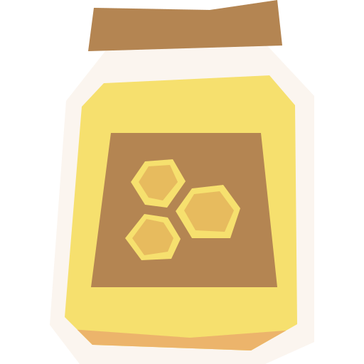 tarro de miel Cartoon Flat icono