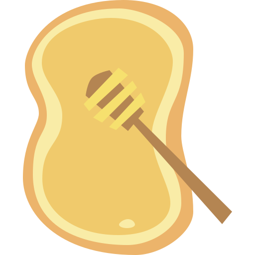 pan de molde Cartoon Flat icono