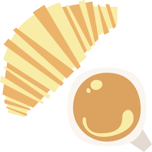 croissant Cartoon Flat icon