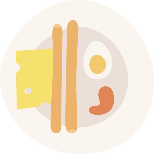 desayuno Cartoon Flat icono