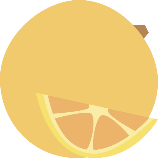 naranja Cartoon Flat icono