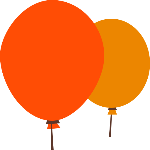 balony Cartoon Flat ikona