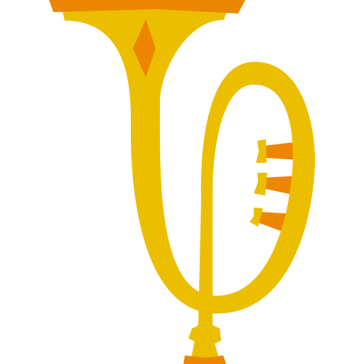 Trumpet Cartoon Flat icon