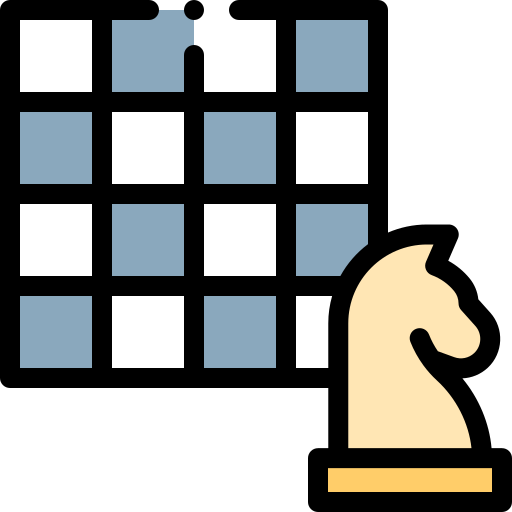 チェスゲーム Detailed Rounded Lineal color icon