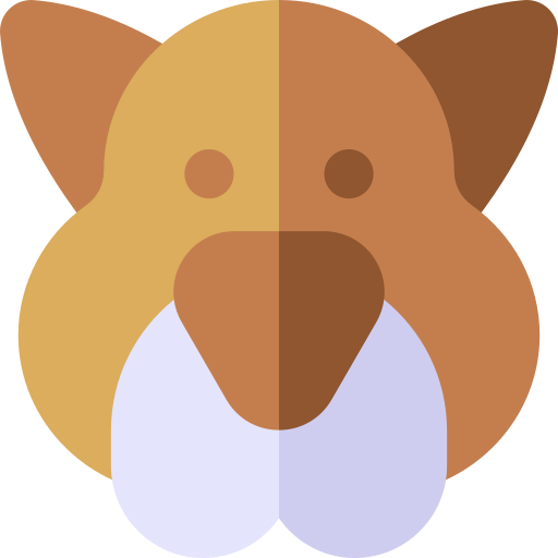 perro Basic Rounded Flat icono