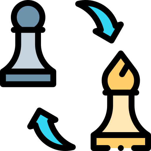 체스 말 Detailed Rounded Lineal color icon