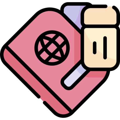 pasaporte Kawaii Lineal color icono