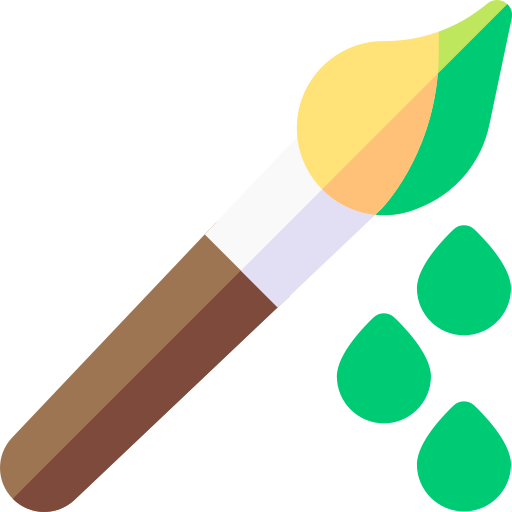 Paint brush Basic Rounded Flat icon