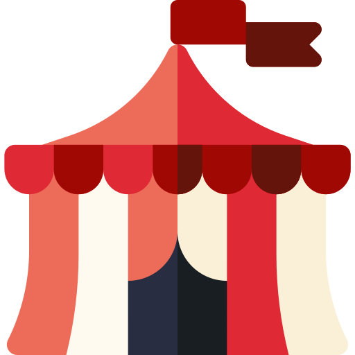 tenda da circo Basic Rounded Flat icona