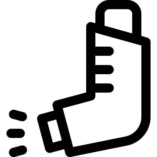 astma Basic Rounded Lineal icoon