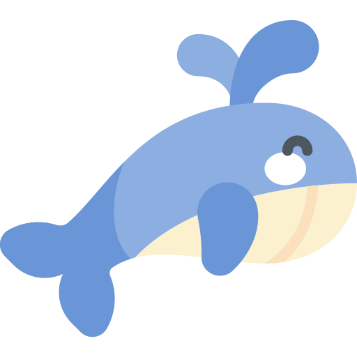 balena Kawaii Flat icona