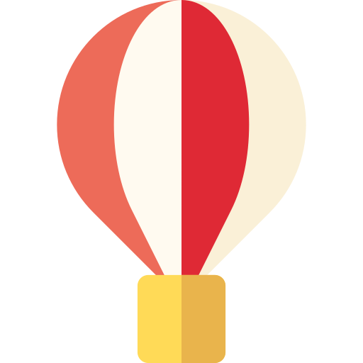 heteluchtballon Basic Rounded Flat icoon