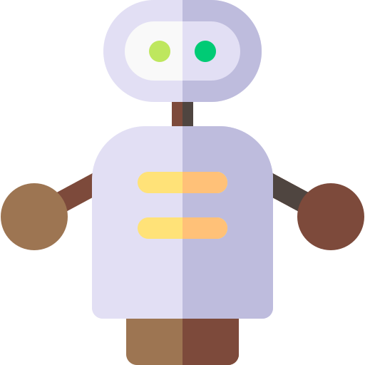 robot Basic Rounded Flat icoon