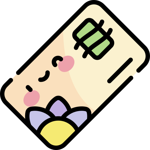 tarjeta postal Kawaii Lineal color icono