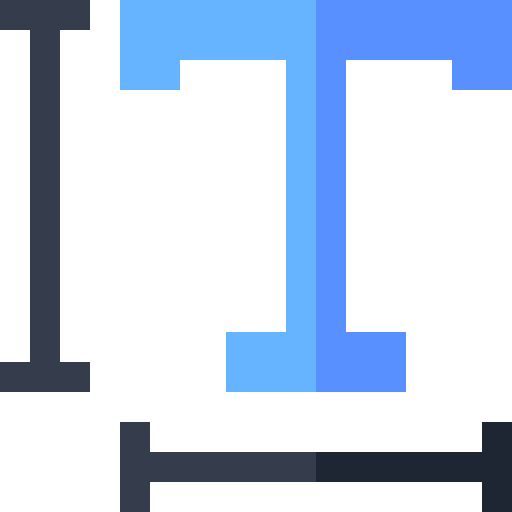 lettergrootte Basic Straight Flat icoon