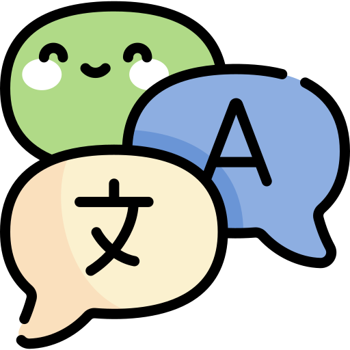 idiomas Kawaii Lineal color icono