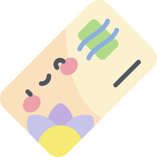 tarjeta postal Kawaii Flat icono