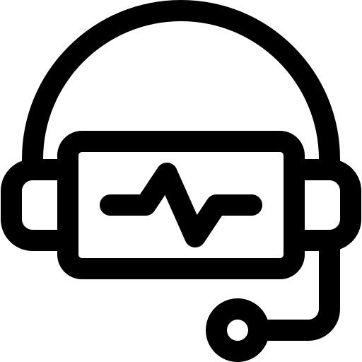 auricular Basic Rounded Lineal icono