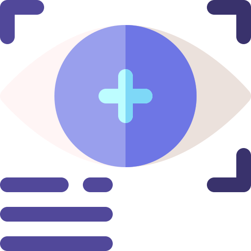 bionische kontaktlinse Basic Rounded Flat icon