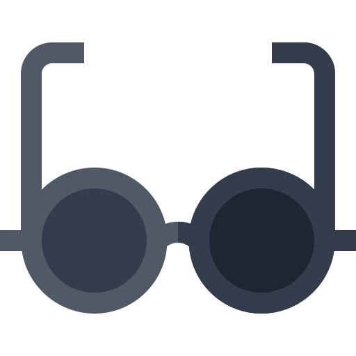 Glasses Basic Straight Flat icon