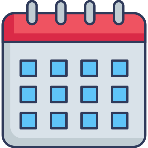 Calendar Dinosoft Lineal Color icon