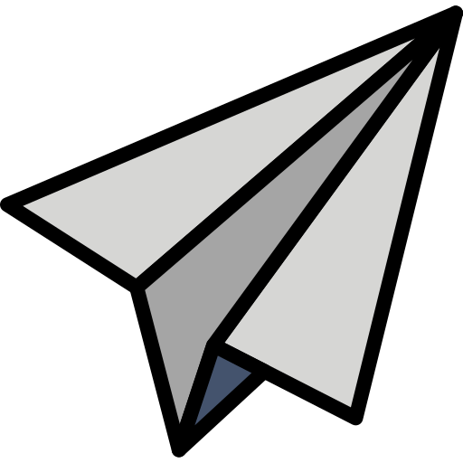 Бумажный самолетик Generic Outline Color иконка