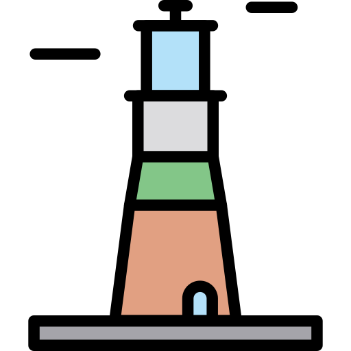 Lighthouse Generic Outline Color icon