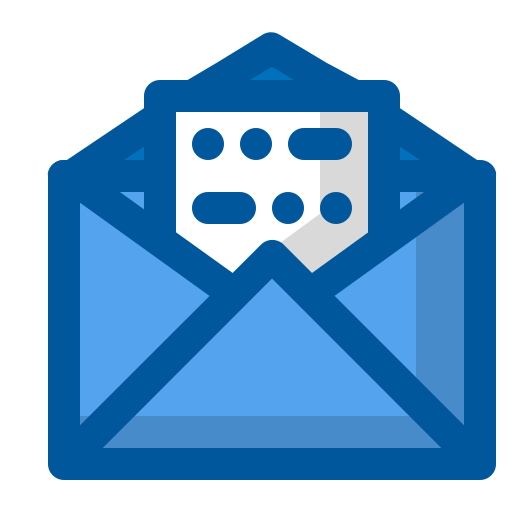 abrir correo Generic Blue icono