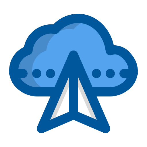 Cloud sharing Generic Blue icon