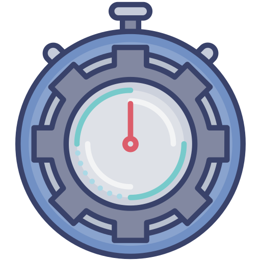 Stopwatch Roundicons Premium Lineal Color icon