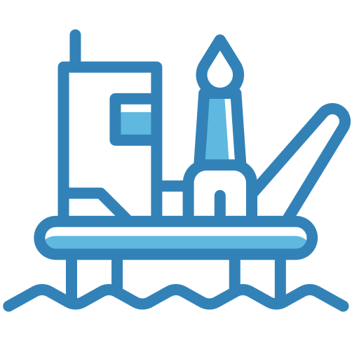 plataforma petrolera Generic Blue icono