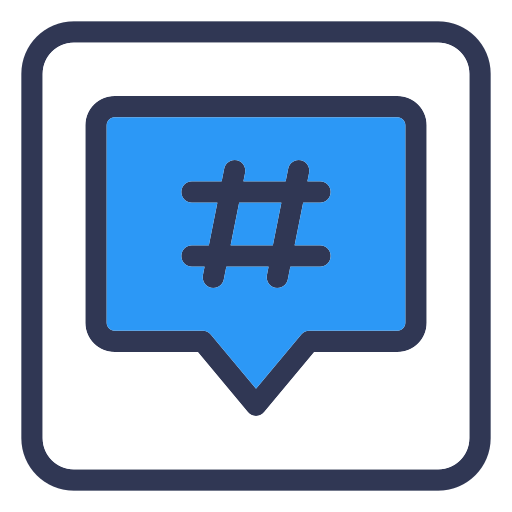hashtag Generic Blue icono