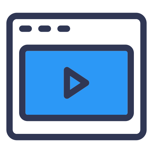 Video advertising Generic Blue icon