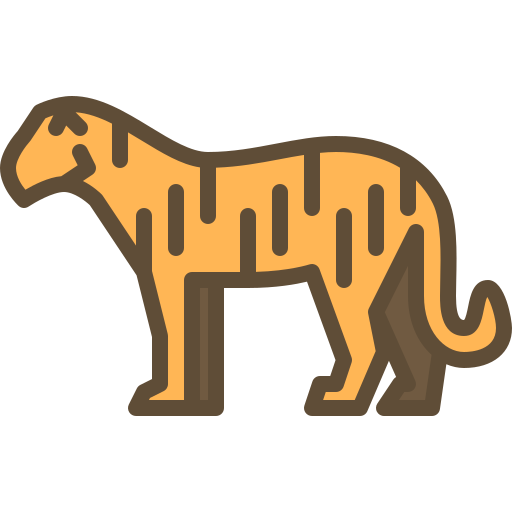 tijger Berkahicon Lineal Color icoon
