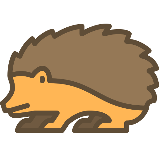 Hedgehog Berkahicon Lineal Color icon