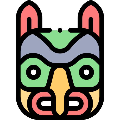 Mask Detailed Rounded Lineal color icon