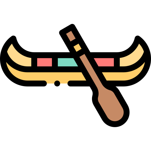 Canoe Detailed Rounded Lineal color icon