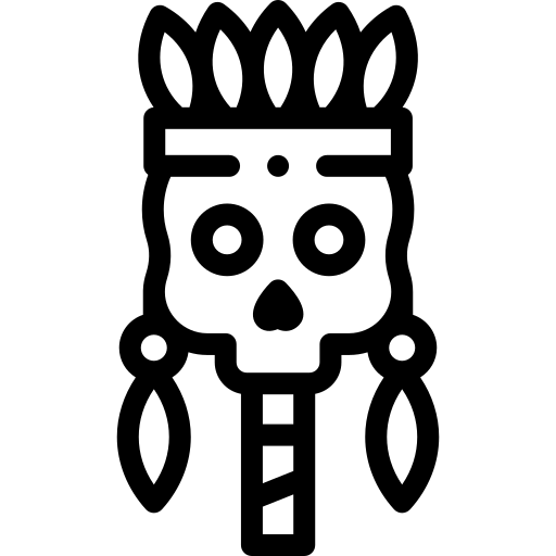 schedel Detailed Rounded Lineal icoon