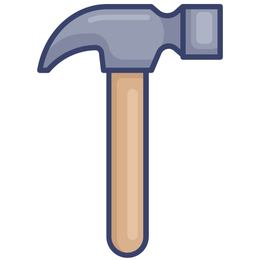 Hammer tool Roundicons Premium Lineal Color icon
