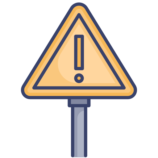 znak ostrzegawczy Roundicons Premium Lineal Color ikona