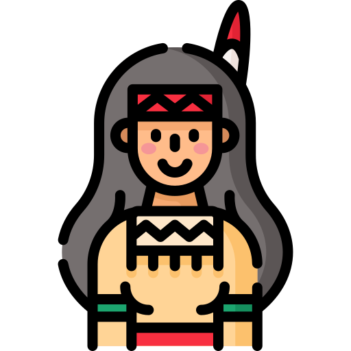 nativo americano Special Lineal color icono