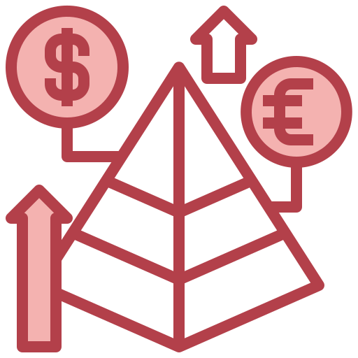gráfico piramidal Surang Red icono