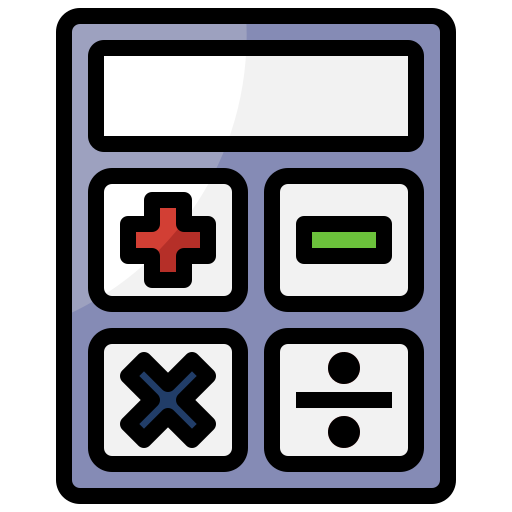 kalkulator Surang Lineal Color ikona