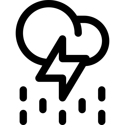 tormenta Basic Rounded Lineal icono