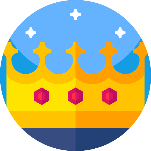 Crown Geometric Flat Circular Flat icon