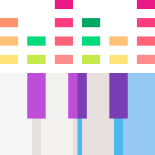 piano Basic Straight Flat icoon