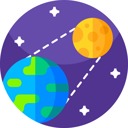 Moon Geometric Flat Circular Flat icon