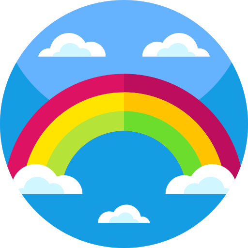 arco iris Geometric Flat Circular Flat Ícone